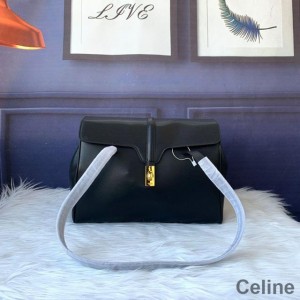 Celine Medium Soft 16 Bag in Smooth Calfskin Black
