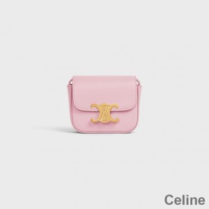 Celine Mini Crossbody Bag in Shiny Calfskin Pink