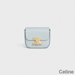 Celine Mini Crossbody Bag in Shiny Calfskin Sky Blue