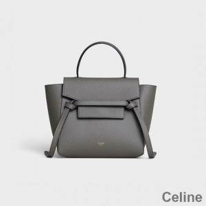 Celine Nano Belt Bag in Grained Calfskin Grey