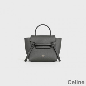 Celine Pico Belt Bag in Grained Calfskin Grey